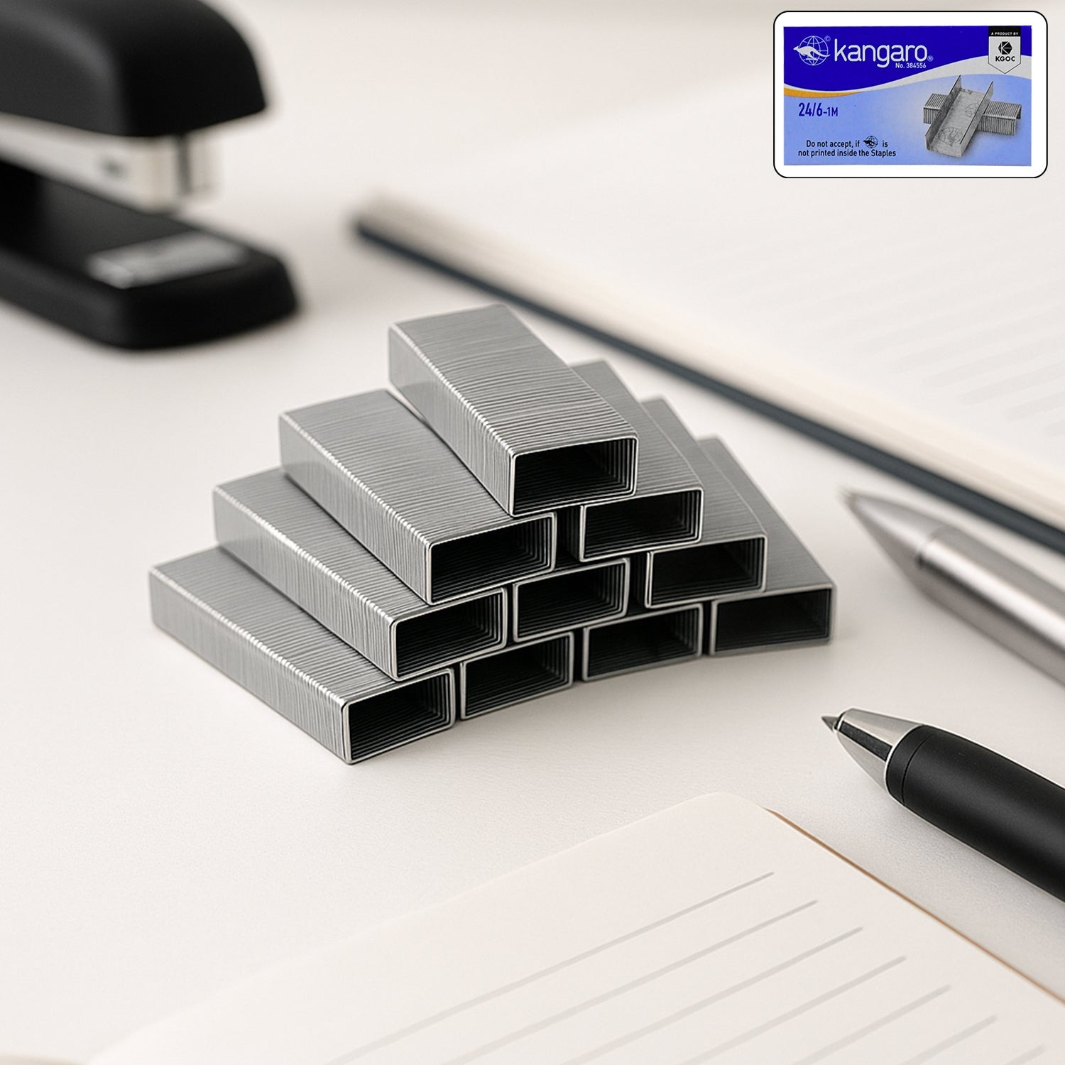 Kangaro 24/6-1M High-Quality Staples – Durable Steel Pins