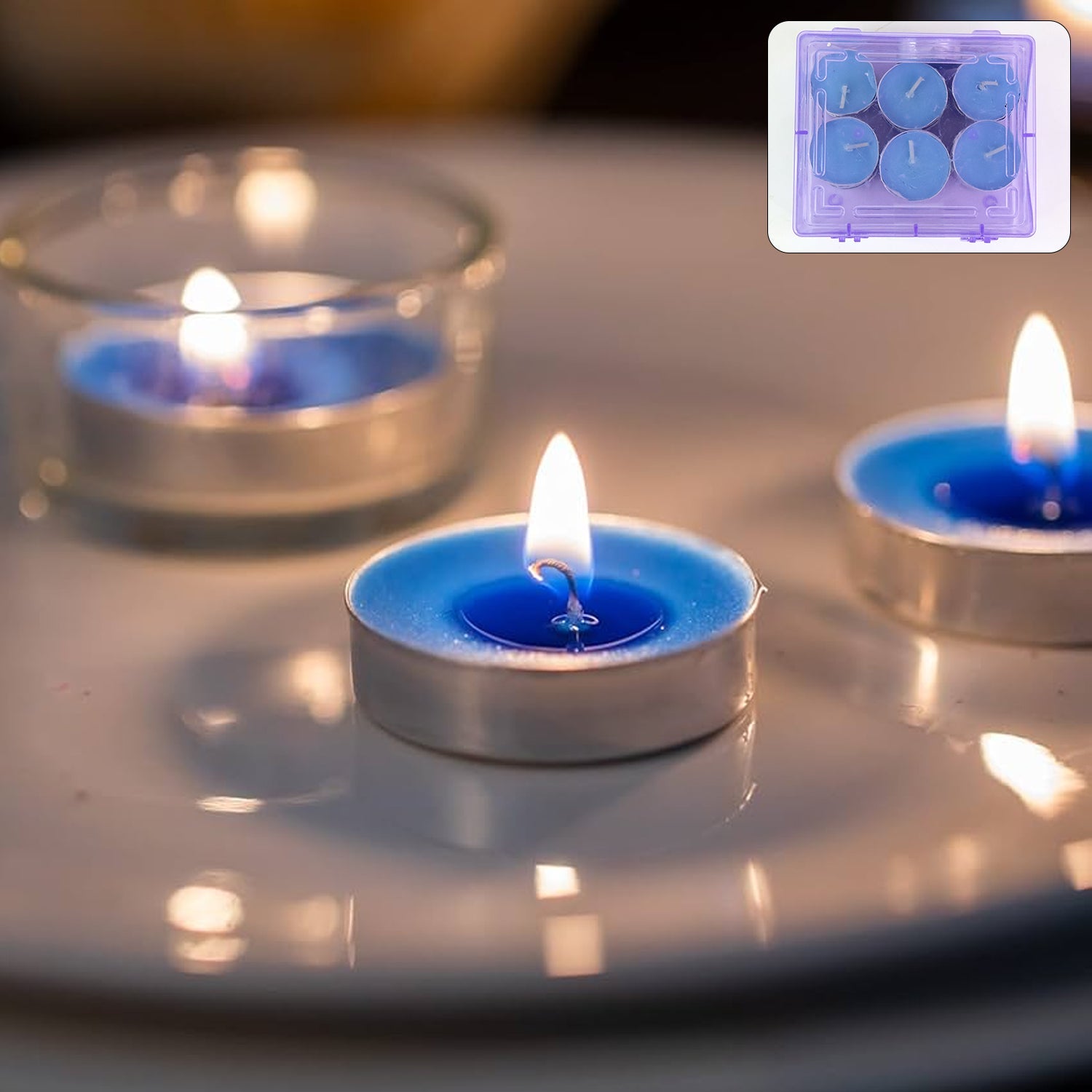 Smokeless Multicolor Tea Light Candles