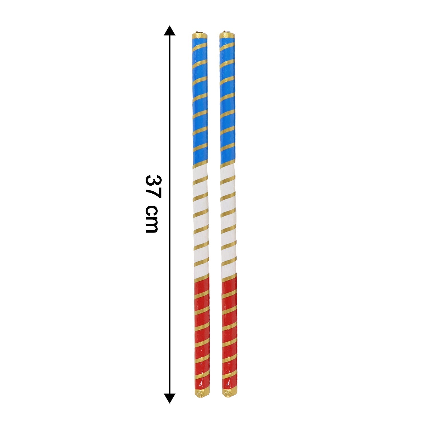 Traditional Decorative Dandiya Sticks Pair for Navratri, Garba (2 Pc)