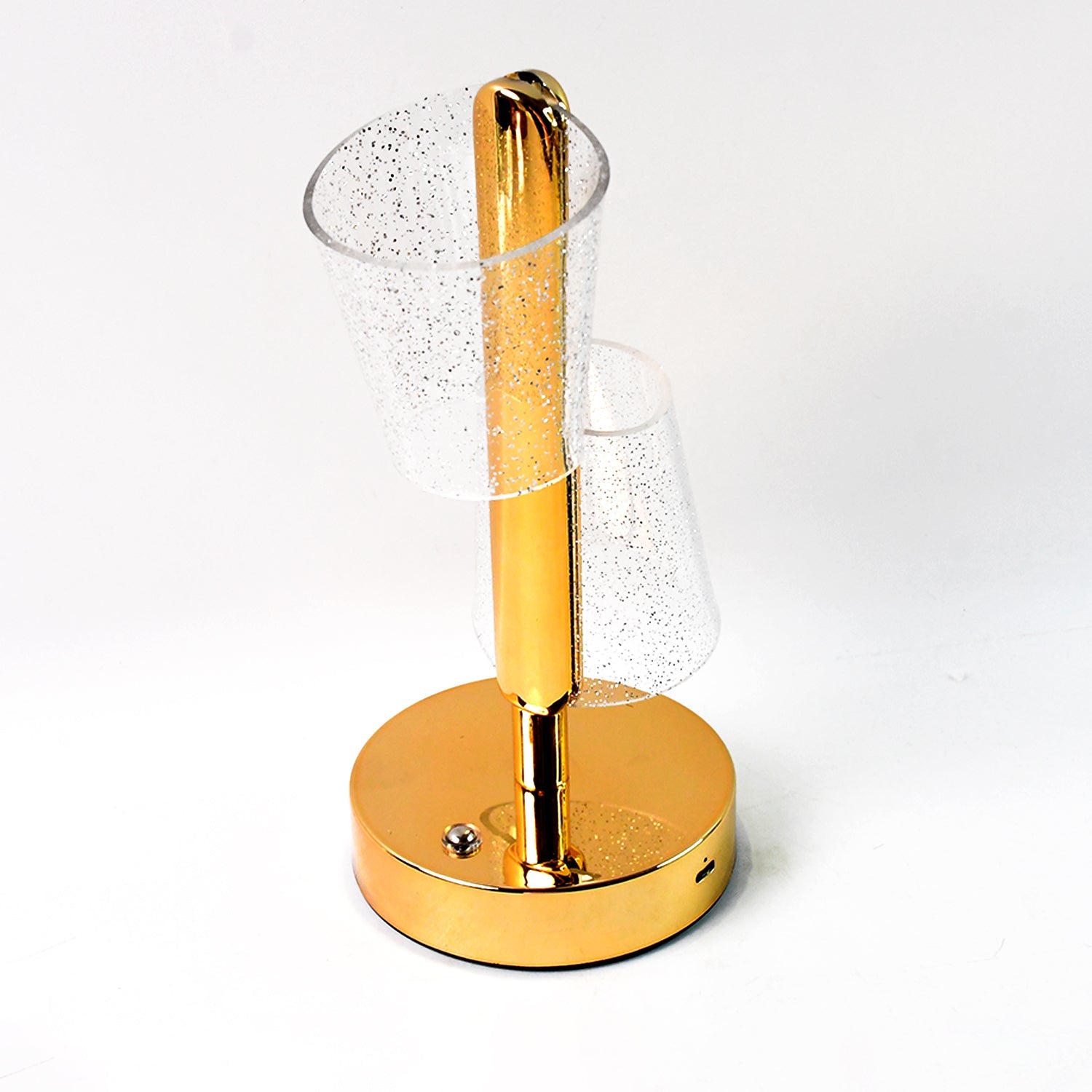 Modern Luxury Crystal LED Double Shade Table Lamp (1 Pc)