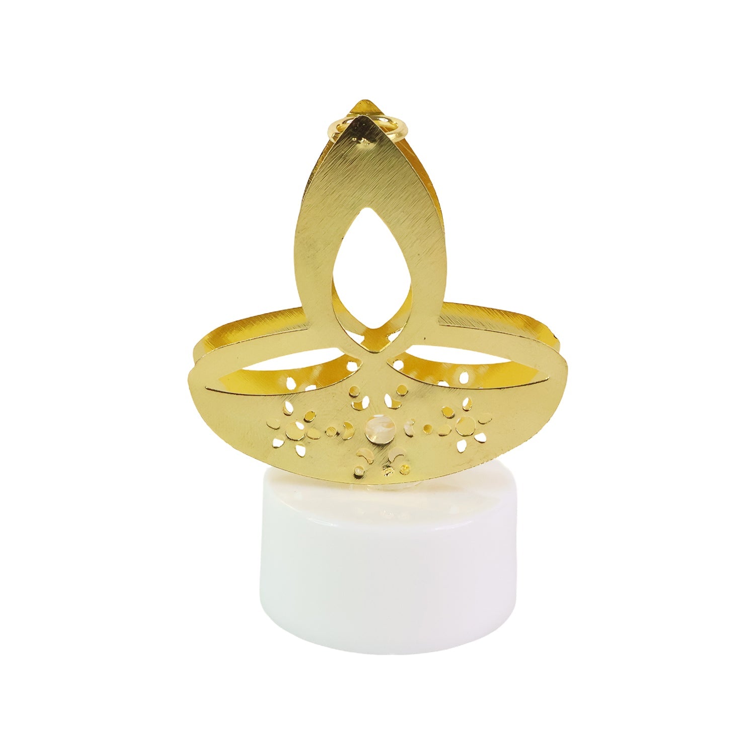 Golden Diya Shaped LED Tealight Candles (12 Pc)