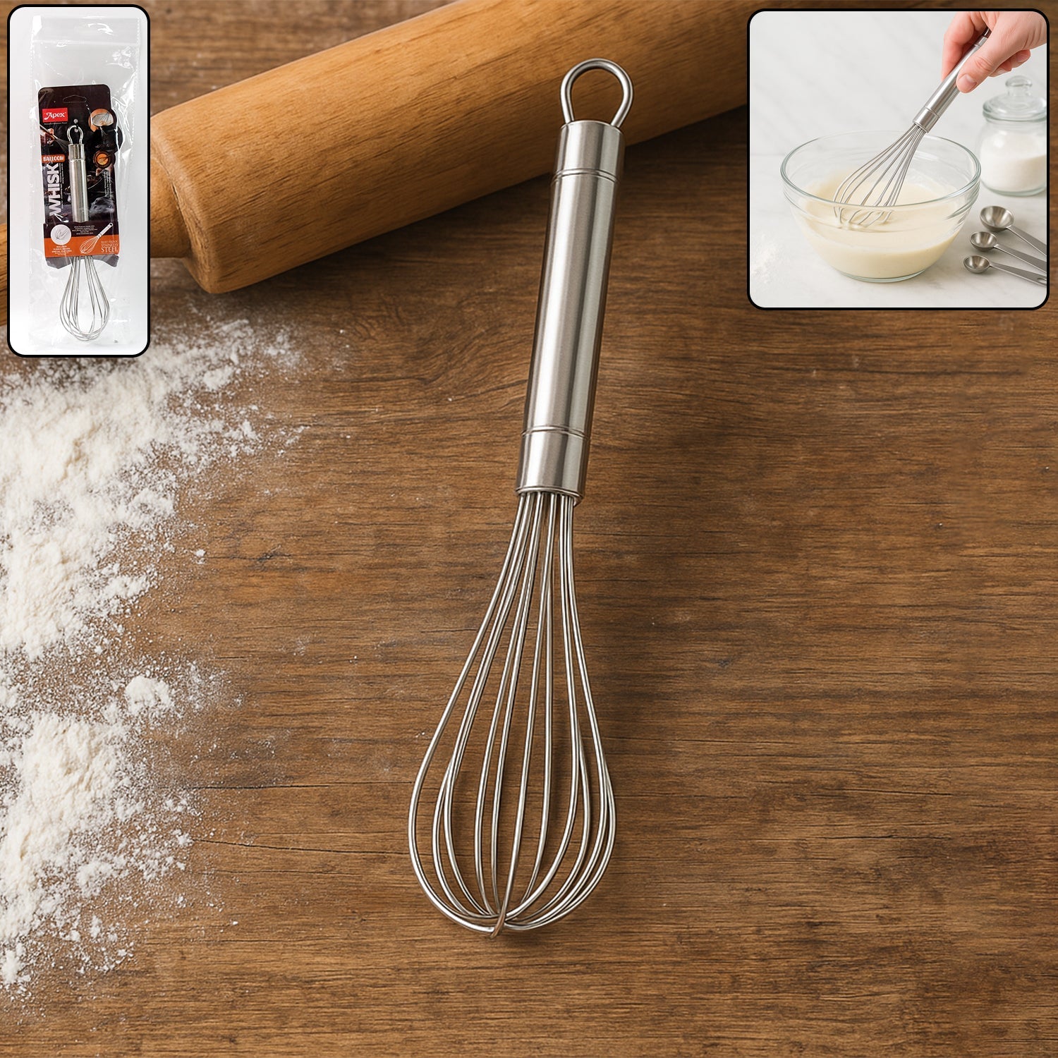 Apex Stainless Steel Small Hand Whisk